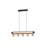 EGLO Leuchten Lampe suspendue LAYHAM 5x E27, brun/noir