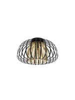 EGLO Leuchten Plafonnier ENCINITOS 1x E27 Noir/Doré