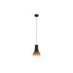 EGLO Leuchten Lampe suspendue CHASELY 1x E27 Noir/Marron