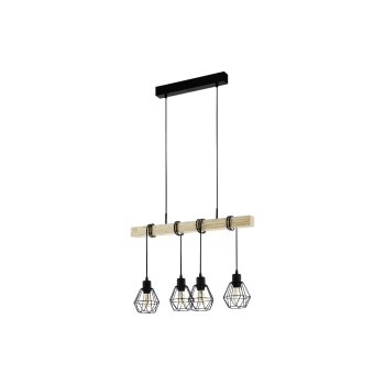 EGLO Pendelleuchte TOWNSHEND 5 black , exkl. E27 4x60W EGLO Pendelleuchte TOWNSHEND 5 black , exkl. E27 4x60W