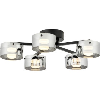 EGLO Leuchten Plafonnier à LED Copillos LED 5 x 5, 4W 3000K argent