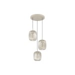 EGLO Leuchten Lampe suspendue ROMAZZINA beige exkl. E27 3x40W