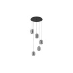 EGLO Leuchten Lampe suspendue CIAMPINO noir excl. E27 5x28W