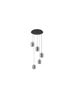 EGLO Leuchten Lampe suspendue CIAMPINO noir excl. E27 5x28W