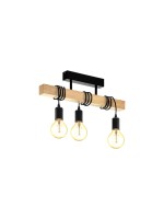 EGLO Leuchten Plafonnier TOWNSHEND 3x E27 Noir