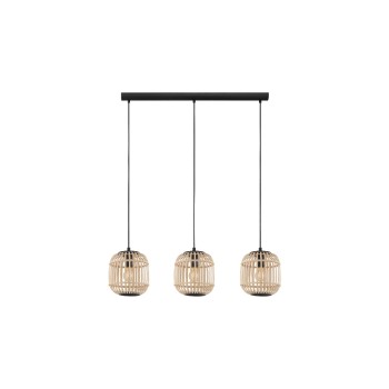 EGLO BORDESLEY 3 Hängeleuchte schwarz, Trend & Vintage / exkl. 3x E27 28W