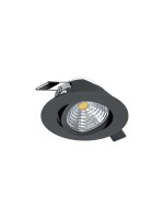 EGLO Leuchten Spot encastré Saliceto 1 Ronde 1x 6 W 2700 K, Noir