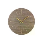 Eglo Wanduhr Takahagi, Metall, 30x3.5 cm, Wallnuss