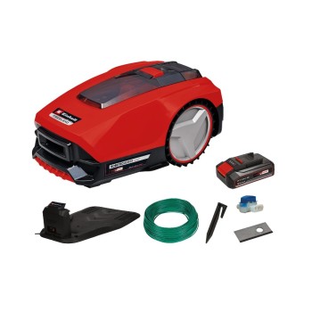 Einhell Freelexo Mähroboter 500 LCD BT+, inkl. Akku, Ladegerät und Installationsmat.