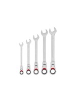 Einhell Jeu de clés à fourche, à anneau et à cliquet flexible, 5 pièces, 10-19 mm