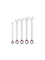 Einhell Jeu de clés à fourche, à anneau et à cliquet Jeu de 5 pièces, 10-19 mm