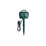 Elbro Gartensteckdose IP55, mit Erdspiess 4xT13 3m grün