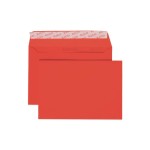 Elco Couvert Color C6 red ohne Fenster, 25 Stück, 100 gm2