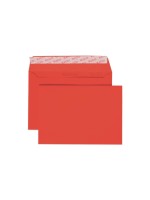 Elco Couvert Color C6 rot ohne Fenster, 25 Stück, 100 gm2