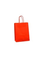 Tragetasche with Papierkordel, red, 18 x 8 x 24cm, 25 Stück