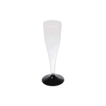 Elco Champagner-Gläser 1 dl, 220 Stück, Aus Polystyrol (PS), Transparent / Schwarz
