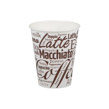 Elco Einweg-Kaffeebecher Bistro 3dl,1000Stk, D: 9 cm, Aus Karton, Braun/white