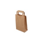 Elco Papiertasche with Flachhenkel, 50 Stk, 18 x 6 x 26 cm, Papier 90 g/m², braun FSC