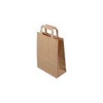 Elco Papiertasche with Flachhenkel, 50 Stk, 22 x 10 x 29 cm, Papier 90 g/m², braun FSC