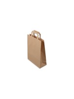 Elco Papiertasche with Flachhenkel, 50 Stk, 26 x 10 x 33 cm, Papier 90 g/m², braun FSC