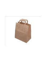 Elco Papiertasche with Flachhenkel, 50 Stk, 26 x 16 x 29 cm, Papier 90 g/m², braun FSC