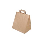 Elco Papiertasche mit Flachhenkel, 50 Stk, 32 x 22 x 30 cm, Papier 110 g/m², braun FSC