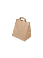 Elco Papiertasche with Flachhenkel, 50 Stk, 32 x 22 x 30 cm, Papier 110 g/m², braun FSC