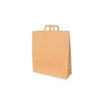 Elco Papiertasche mit Flachhenkel, 50 Stk, 45 x 15 x 49 cm, Papier 110 g/m², braun FSC