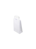 Elco Papiertasche with Flachhenkel, 50 Stk, 18 x 6 x 26 cm, Papier 90 g/m², white FSC