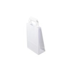 Elco Papiertasche mit Flachhenkel, 50 Stk, 22 x 10 x 29 cm, Papier 90 g/m², weiss FSC
