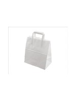 Elco Papiertasche with Flachhenkel, 50 Stk, 26 x 16 x 29 cm, Papier 90 g/m², white FSC