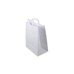 Elco Papiertasche mit Flachhenkel, 50 Stk, 32 x 17 x 38 cm, Papier 110 g/m², weiss FSC