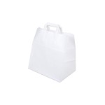 Elco Papiertasche mit Flachhenkel, 50 Stk, 32 x 22 x 30 cm, Papier 110 g/m², weiss FSC