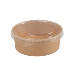 ELCO Salatschale mit Deckel, 360ml,50 Stück, rund, aus Karton, Braun