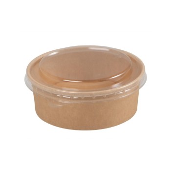 ELCO Salatschale mit Deckel, 360ml,50 Stück, rund, aus Karton, Braun ELCO Salatschale mit Deckel, 360ml,50 Stück, rund, aus Karton, Braun