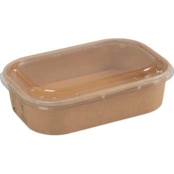 ELCO Salatschale mit Deckel, 500ml,50 Stück, aus Karton, Braun ELCO Salatschale mit Deckel, 500ml,50 Stück, aus Karton, Braun