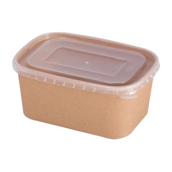 ELCO Salatschale mit Deckel, 750ml,50 Stück, aus Karton, Braun ELCO Salatschale mit Deckel, 750ml,50 Stück, aus Karton, Braun