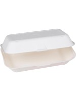 ELCO Food Box, 23.5x14x6.7 cm, 50 Stück, gross aus Zuckerrohr, Weiss