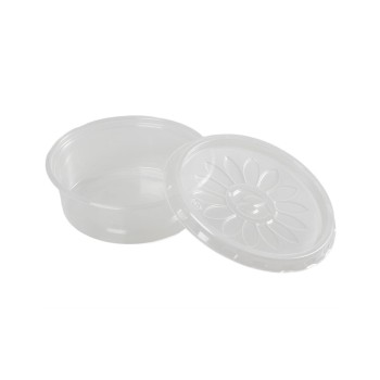 ELCO Dressingschale 50ml, 50 Stück, with Deckel,Transparent, Kunststoff