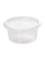 ELCO Dressingschale 80ml, 50 Stück, mit Deckel,Transparent, Kunststoff