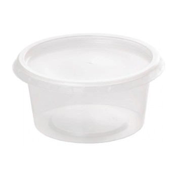 ELCO Dressingschale 80ml, 50 Stück, with Deckel,Transparent, Kunststoff