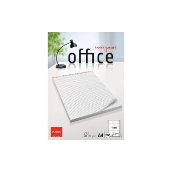Elco Office Notizblock, kariert, 4mm, 70g/m2, 1 Block à 100 Blatt