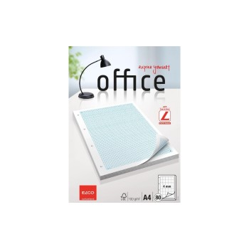 Elco Ringbuchblöcke A4, kariert, 4mm, 2 Blöcke: 100g/m2, 1 Block à 80 Blatt