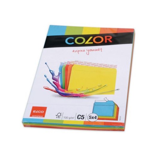 ELCO Enveloppe Color C5 Assortis, 20 pièces