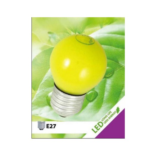 LED Mini Lampe gelb, E27, 230V, 45mm Durchmesser, 20'000h