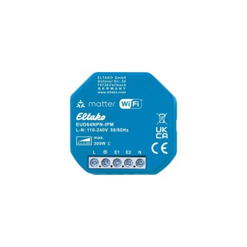 Eltako EUD64NPN-IPM Matter via WLAN encastré bleu mat