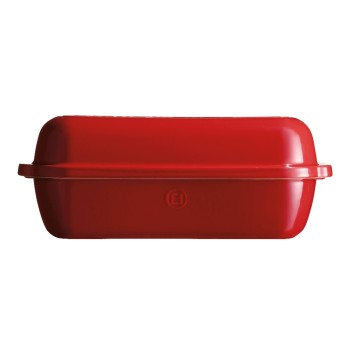 Emile Henry Backform Landbrot red, Keramik, 39.5 x 16 x 15cm