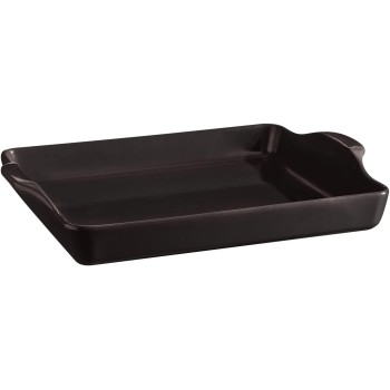 Emile Henry Focaccia Form black , Keramik, 405 x 315x 69 mm