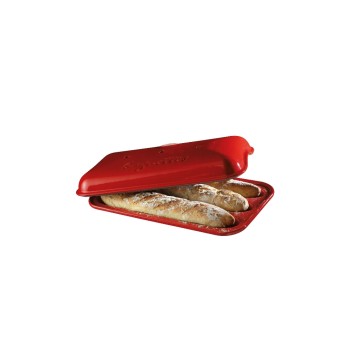 Emile Henry Backform Baquette rot, Kermaik, 25 x 12.5cm Emile Henry Backform Baquette rot, Kermaik, 25 x 12.5cm