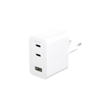 emPower by PanzerGlass Chargeur mural USB Turbo 70 W incl. 2 x USB-C + USB-A Argent Blanc